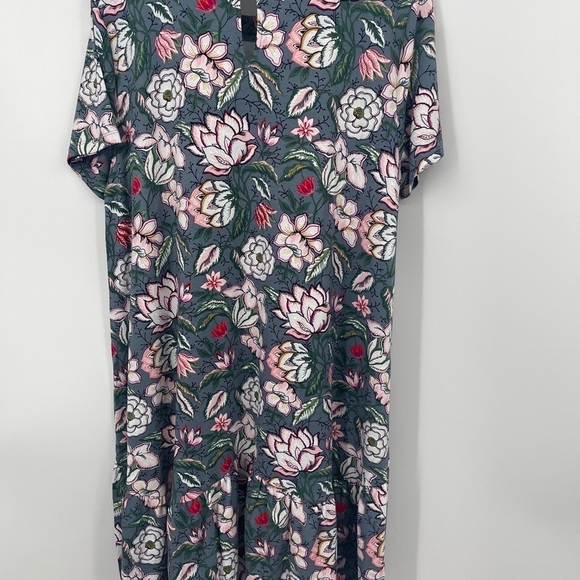 Ann Taylor Sz Large Lotus Flower Print Rayon Stretch  Dress NWT - Picture 5 of 7